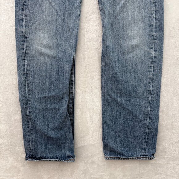 Levis 501 Jeans Mens 33x34 (33x30) Blue Original Fit Button Fly Straight Leg - Picture 10 of 13